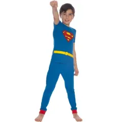 DC Comics Boys Superman Superhero Cotton Costume Pajama Set