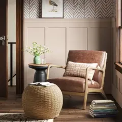 Avens Round Natural Caned Ottoman - Threshold&trade;