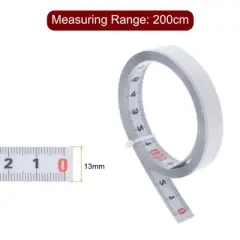 Unique Bargains Nylon-Coated Steel Metric Scale Right to Left Read Adhesive Tape Measure White