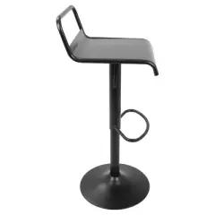 Set of 2 Emery Industrial Contemporary Barstool - Black - Lumisource