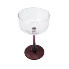 8.2 fl oz Ribbed Coupe Glasses Maroon - Bullseye's Playground&trade;