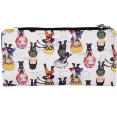 Naruto Shippuden Chibi Figures Snap Closure Faux Leather Wallet For Women White
