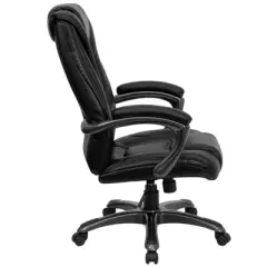 High Back Executive Swivel Office Chair Black Leather - Flash Furniture