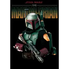 Men's Star Wars: The Mandalorian The Mandalorian Boba Fett Armored Up  T-Shirt - Black - 3X Big Tall