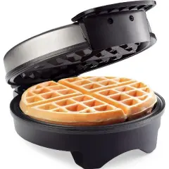 CucinaPro Belgian Waffle Maker- Non-Stick 7" Waffler Iron w Adjustable Browning Control - Christmas Gift for Breakfast Lovers