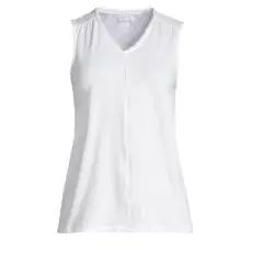 Lands' End Women's Tall Light Weight Trimmed Tank Top