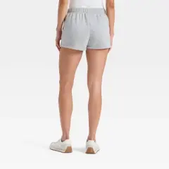 Women's Striped Graphic Shorts - Light Gray