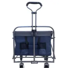 Anybear Multipurpose Collapsible Beach Trolley Blue 150lbs Garden Cart
