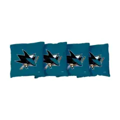 NHL San Jose Sharks Corn-Filled Cornhole Bags Teal - 4pk