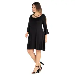 Size Cold Shoulder Plus Size Dress