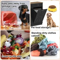 Double Tilt Out Trash Cabinet, Kitchen Wood Trash Cabinet with Hideaway Drawers, for Kitchen Dining Living Room