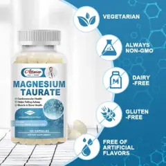 Alliwise Magnesium Taurate - Mineral Supplement - Natural Magnesium & Taurine Formula - 120 Count