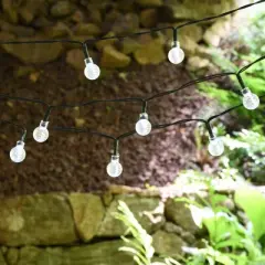 LumaBase Solar-Powered String Lights with Faceted Balls