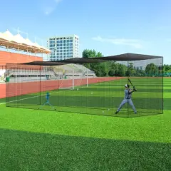 VEVOR Baseball Batting Netting, Professional Softball Baseball Batting Hitting Training Net,with Door & Carry Bag,35FT (NET ONLY)