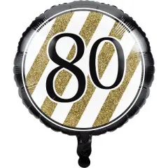 80th Birthday Party Decorations Kit Black/Gold