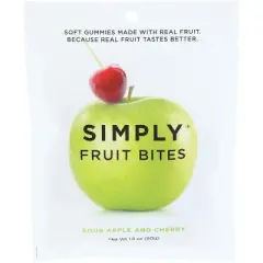 SimplyGum Fruit Bites Sour Apple Cherry - 1.8 oz - Case of 8