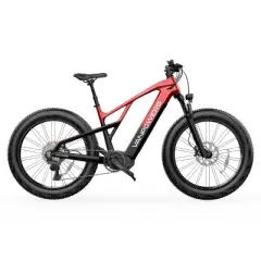 Vanpowers Adult GrandTeton Ultra 2.29' Step-Over 500W Mid Drive Electric Bike - Red/Black