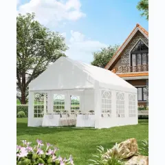 Party Tent Heavy Duty, Large Wedding Tent Event Shelter with Removable Sidewalls, Outdoor Steel Carport, Commercial Tents for Birthday Party