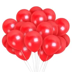 Treasures Gifted Pearlescent Red Balloons - 12 Inch Latex Balloons - 72 Pack