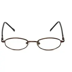 Flex Plus by Vivid FP-96 Designer Blue Light FIlter Reading Glasses in Shiny Brown 43mm +2.00 | Ladies | Oval Shape | X-Small Fit