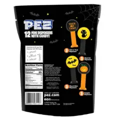 PEZ Halloween Candy & Mini Dispensers Bag - 3.48oz/12ct