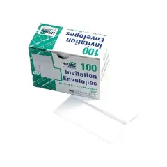 Quality Park Greeting Card/Invitation Envelope #5 1/2 4 3/8 x 5 3/4 White 100/Box 36217