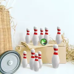 Kicko Miniature Bowling Game Set - 11 pieces White