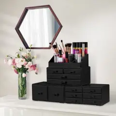 Sorbus Large 12 Drawers Makeup Organizer with Lipstick Slots & Makeup Brush Holders