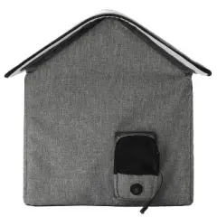 Pet Life Hush Puppy Electronic Heating and Cooling Smart Collapsible Dog and Cat House - Gray