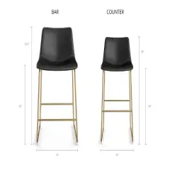Inmod Kiersten Counter Stool (Set of 2)