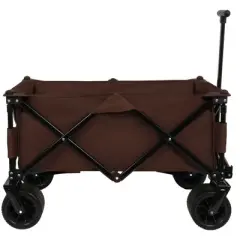 CAVINAS Park Garden Wagon Cart,Shopping Cart with Wheels,Wagon for Camping,Shopping