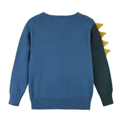 Andy & Evan Kids Dino Sweater in Blue, Size 8