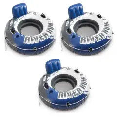 INTEX River Run I 53-inch Inflatable Water Floating Tubes - 3 Pack