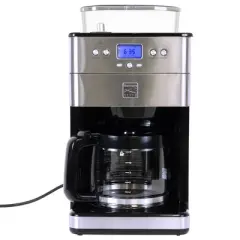 Kenmore Elite 12c Grind and Brew Stainless Steel Drip Coffee Maker Brown: Programmable, 12 Cup Capacity, Electric