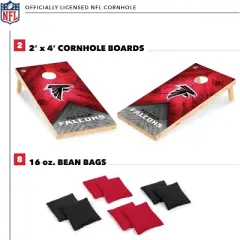 NFL Atlanta Falcons 2'x4' Wood Cornhole Set