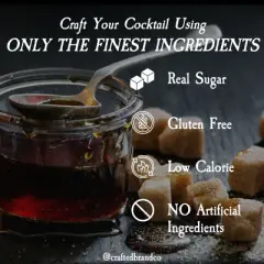 Crafted Cocktails Brown Sugar Syrup: 6 Pack (12.7 oz Each): Perfect for Coffee, Cocktails and More: Made with Real Sugar and Premium Ingredients