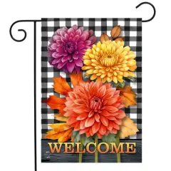 Briarwood Lane Fall Garden Flag 12x18 For Outdoor Checkered Mums For Fall Garden Flag Flags For Outside