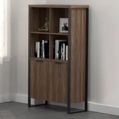 63" Pattinson 4 Shelf Cabinet Bookcase Walnut - Coaster