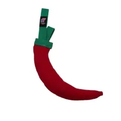 American Dog Chili - Spicy Interactive Dog Toy for Fetching and Tugging - Durable 1000D Nylon with Green Web Tug Handle