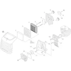 Echo 6 Pack Genuine OEM Air Filters for SRM-2620 String Trimmer - A226002030-6PK