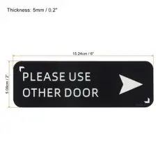 Unique Bargains Self-Adhesive Office Business Please Use Other Door Right Arrow Sign