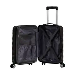 Rockland Star Trail Hardside Spinner Carry On Suitcase - Black