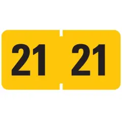 Smead ETYJ Color-Coded Year Label, 2021, Label Roll, Yellow, 500 per Roll (68321)