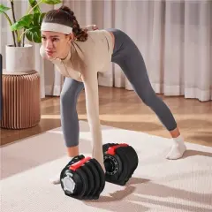 Yaheetech 11-in-1 Adjustable Dumbbell Weight from 3LBS To 28LBS for Home Gym, Black