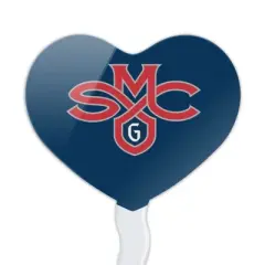 Saint Mary's College Primary Logo Heart Love Cupcake Picks Toppers Decoration Set of 6