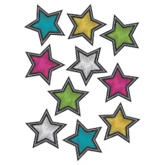 Teacher Created Resources Chalkboard Brights Stars Accents 30 Per Pack 3 Packs (TCR3550-3)