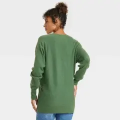Lightweight Oversized V-Neck Maternity And Beyond Sweater - Isabel Maternity by Ingrid & Isabel&trade; Green