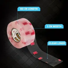 Scotch Mount Double-Sided Mounting Tape Clear 1" x 60": Heavy Duty Wall Tape, Double Stick for Art & Office