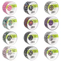 Simply Genius 12 Pack Patterned And Colored Duct Tape Variety Pack, Patterned Duct Tape, 10 Yards, 120 Yards Total, Animal Patterns