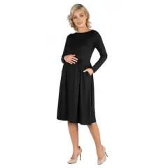 Fit N Flare Pocket Masternity Dress
